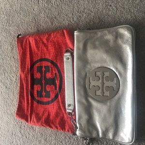 Tory Burch Silver Leather Bag